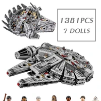 disney 1381pcs stars space wars millennium falcon ship fighter force awakens figures 75105 building block brick gift kid boy toy