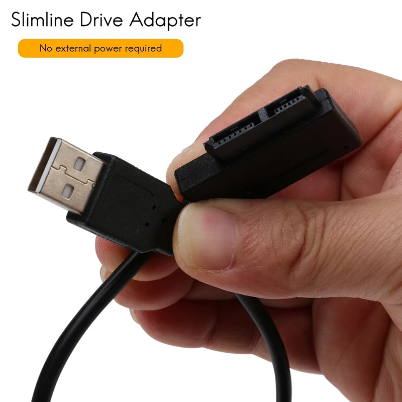 USB 2.0 к Mini Sata II 7 + 6 13-контактный адаптер-конвертер для ноутбука CD/DVD ROM Slimline Drive