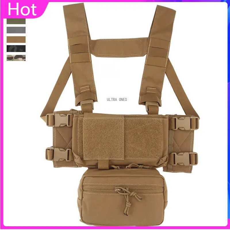 

Tactical Vest Outdoor Hunting Shooting Airsoft Adjustable Soft Waistcoat CS Paintball Military Lightweight Clothing with Pouches