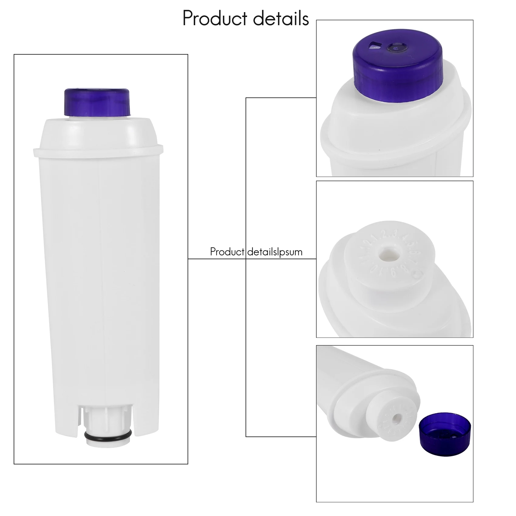 Фильтр для воды кофемашины DLSC002 Сменный фильтр с активированным углем 3 упаковки