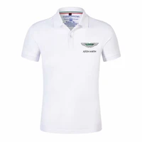 homme summer polo shirt men short sleeve aston car brands classic golf breathable tops tees mens polo shirts racing clothing