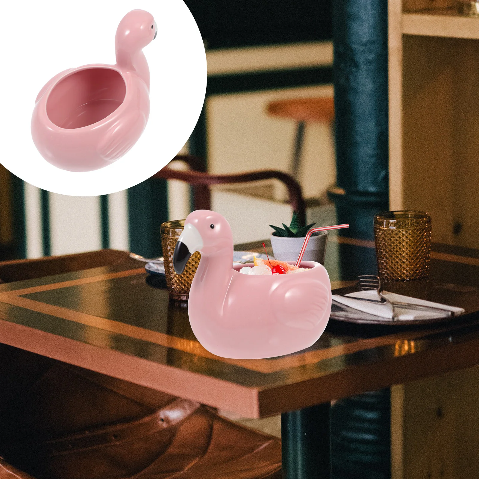 

Flamingo Cup Ceramic Mug Party Lovely Cocktail Pink Glasses