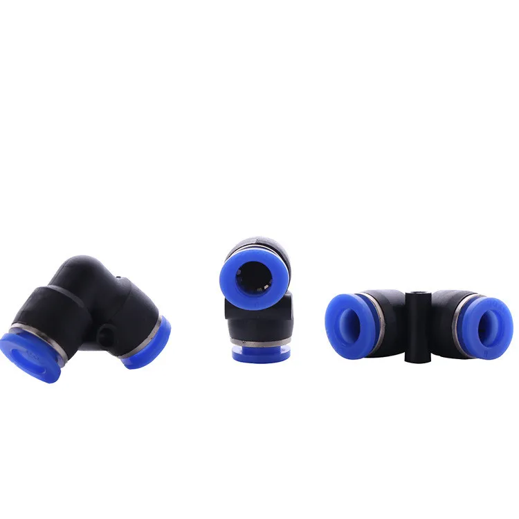 

2 Way 4-16mm Right Angle Plastic Bend Through Quick Insertion Air Pipe Quick Pneumatic Component Connector Pneumatic Connector