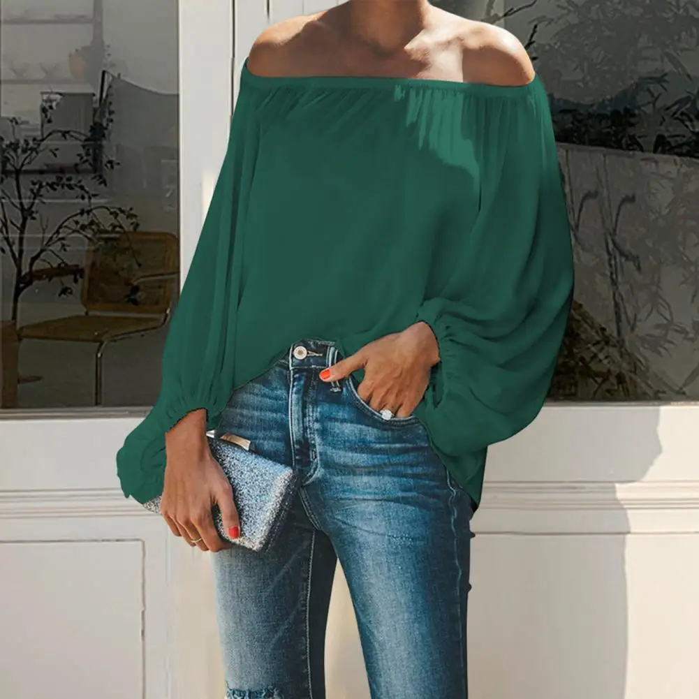 

Pullover Shirt Regular Length Elastic Collar 3D Cutting Spring Autumn Puff Long Sleeve Pullover Top Shirt Top Dressing Up