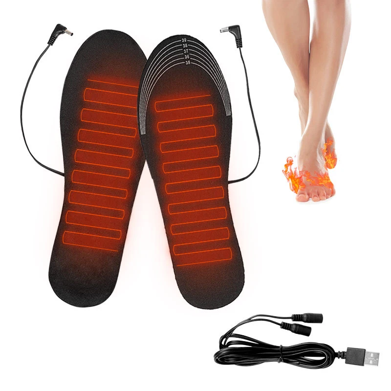 

USB Heated Shoe Insoles Feet Warm Sock Pad Mat Electrically Heating Insoles Washable Warm Thermal Insoles Unisex