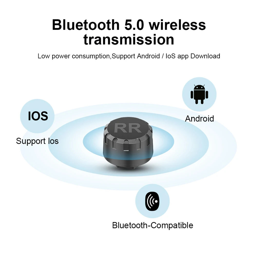 Автомобильный мотоцикл TPMS Bluetooth система контроля давления в шинах внешний датчик