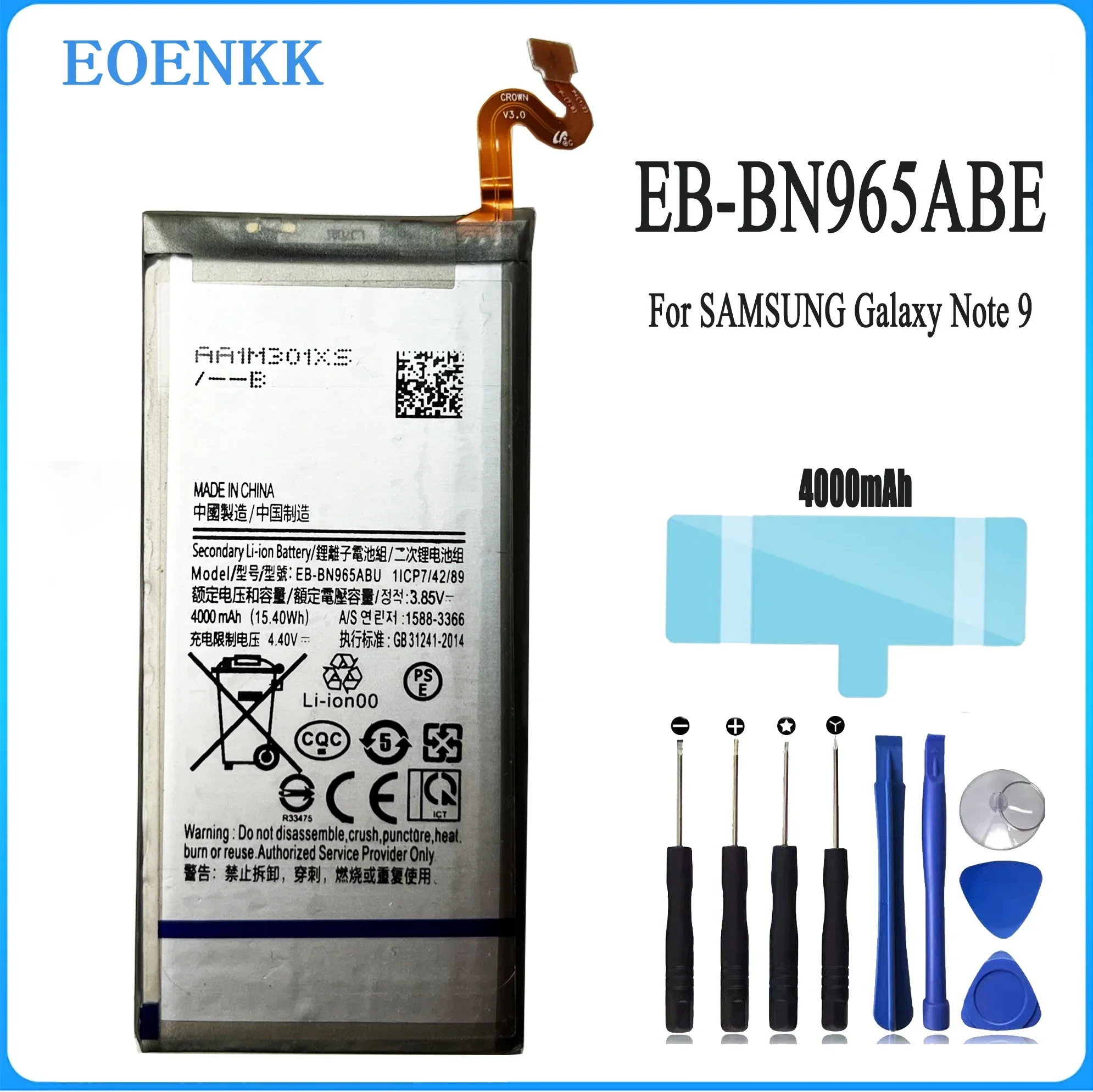 Новый сменный аккумулятор EB-BN965ABU для Samsung Galaxy Note 9 SM-N9600 N960F N960U N960N N960W SM-N960X 4000 мАч