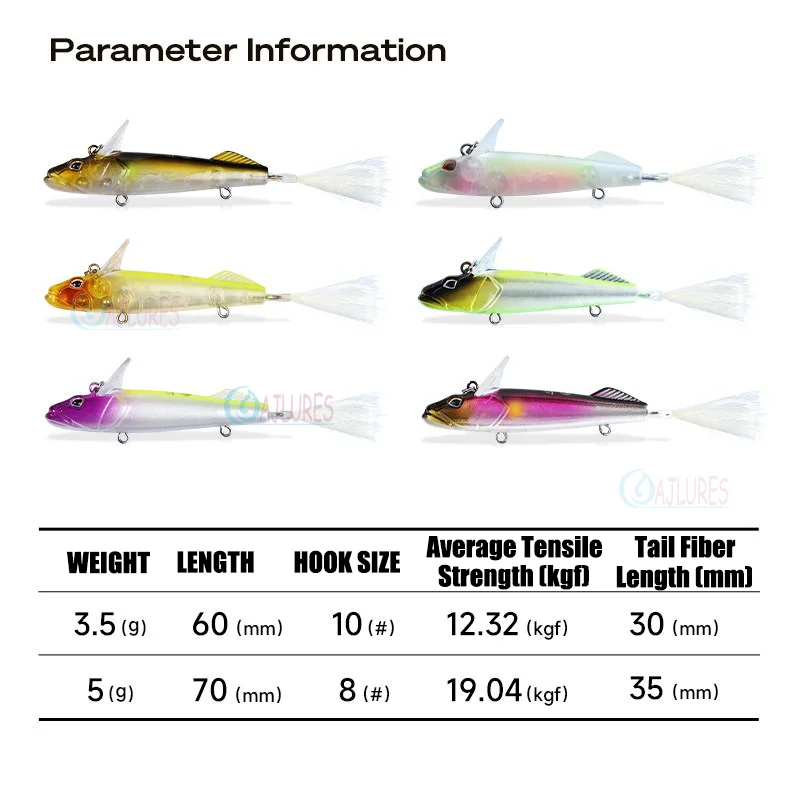Фото Плавающие рыболовные приманки Minnow 3.5г 5г с автоматическим вращением и крючком KVD Mustad для ловли баса, форели, щуки №2
