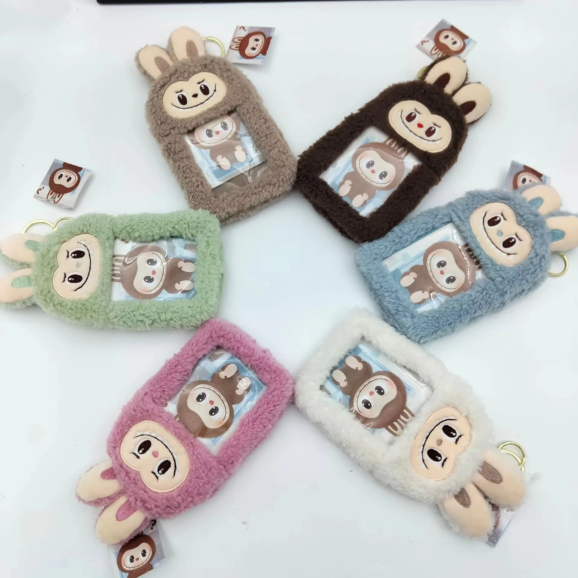 Kawaii Labubu студенческий чехол для кампуса идентификатор документов автобус