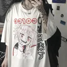 Летняя женская футболка с рисунком аниме, японская футболка унисекс, женские футболки с коротким рукавом, кавайная модная футболка оверсайз, топы, футболка, одежда