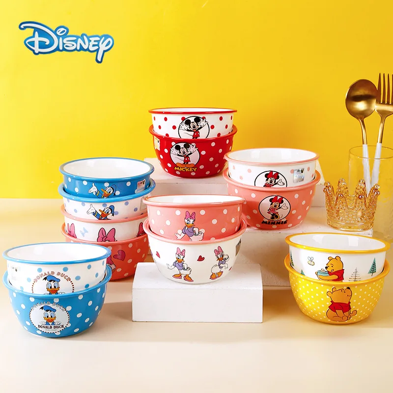 

Disney Dinnerware Cartoon Mickey Minnie Mouse Bowl Cute Daisy Bowls Cereal Breakfast Bowl Fruit Salad Dessert Bowl Ceramic