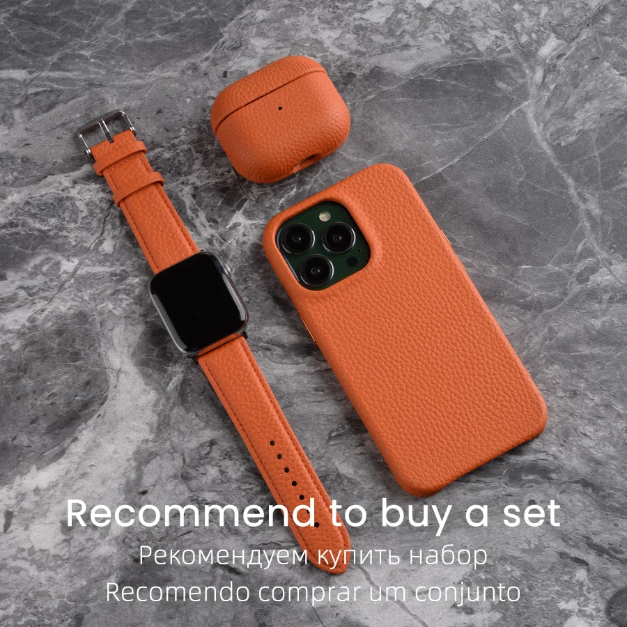 Ремешок из натуральной кожи для Apple Watch Band 45 мм 44 42 40 38 S7 S6 модные аксессуары умных
