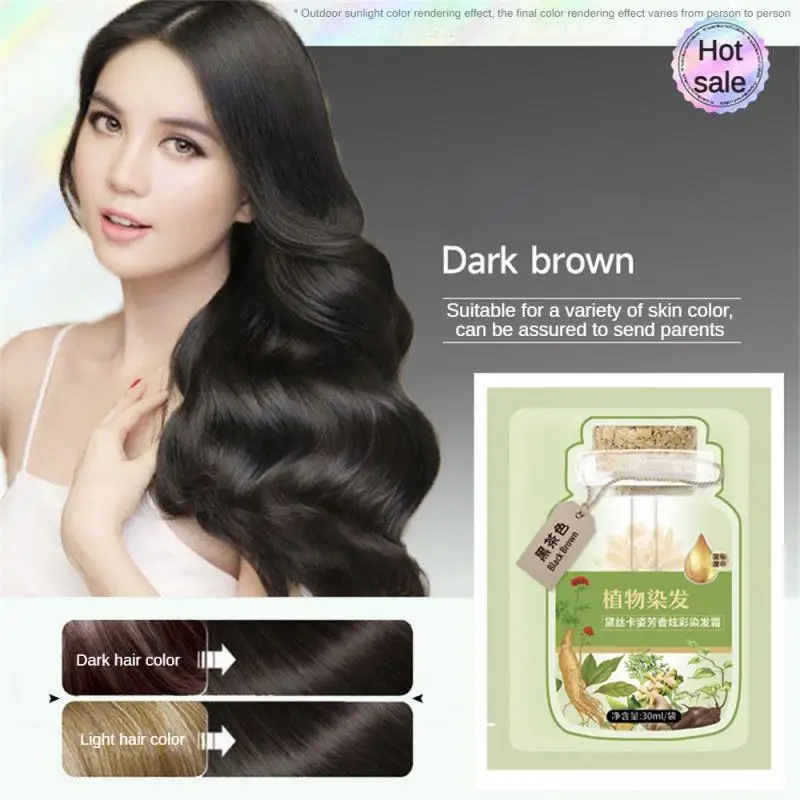 Шампунь для окрашивания седых волос натуральная растительная пузырьковая