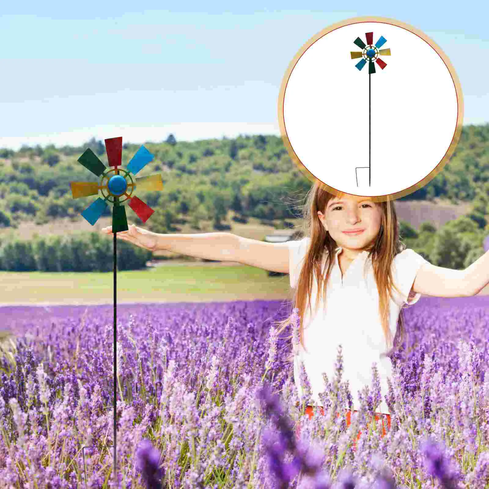 

1Pc Iron Windmill Garden Windmill Garden Yard Decor Windmill Stake Decorative Windmill for Decor Yard Garden