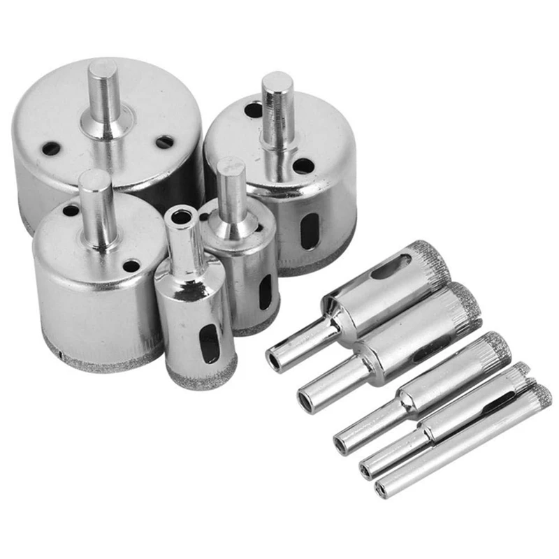 

Diamond Drill Bit 6-50Mm Ceramic Tile Ceramic Glass Porcelain Marble Hole Opener (10 Pieces)