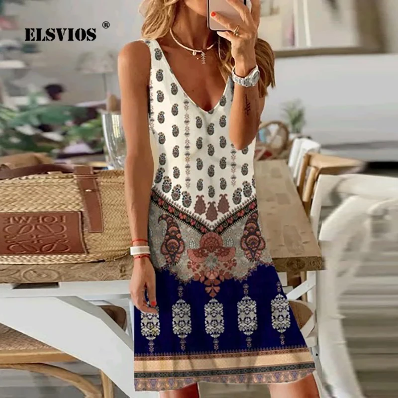 

Женское платье с V-образным вырезом, без рукавов