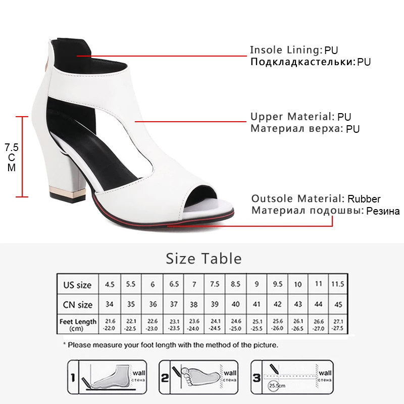 GOGD Casual Fashion Women's Sandals New Summer Platform High Heels Peep Toe Chunky Heels Mouth Shoes Classic Roman Office Lady images - 6