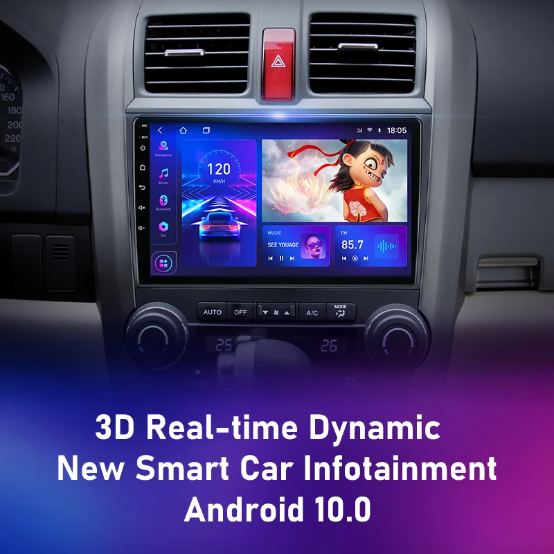 srnubi android 10 car radio for honda cr v 3 re crv 2007 2011 multimedia video player 2 din navigation gps carplay dvd head unit free global shipping