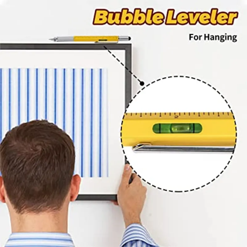 7 в 1 стандартная шариковая ручка инструмент многофункциональное измерение