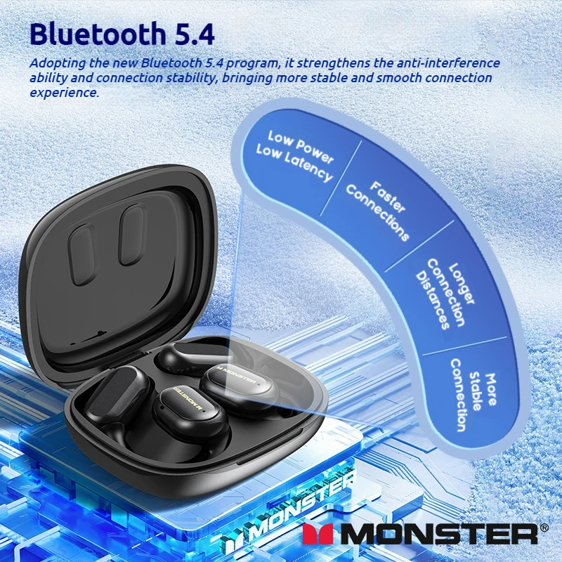 Беспроводные наушники Monster Smart с сенсорным экраном Bluetooth 5 4