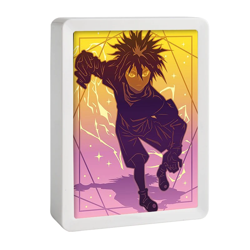 Anime Shadow Box Custom Killua1 Diy Paper Cut Light Box Night Lights For Bedroom Led Lighting Bedside Lamp Personalized Gift