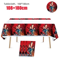 stranger things theme birthday party decor 108180cm tablecloth disposable tableware table cover for kids baby shower supplies