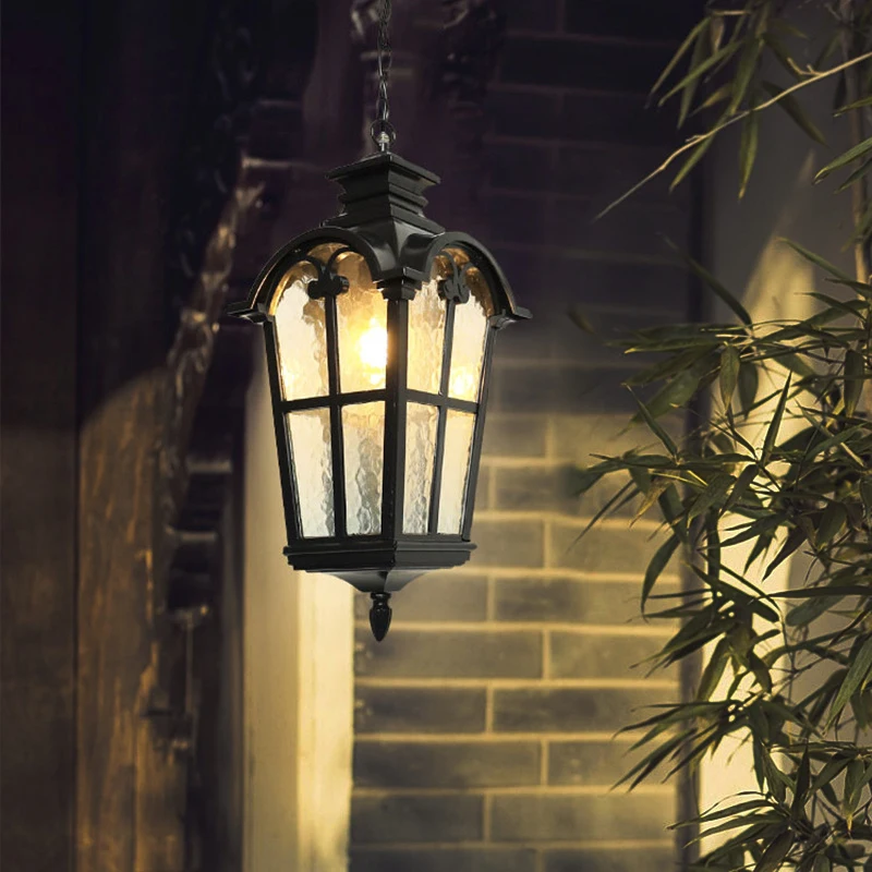 

Древняя римская люстра, уличная лампа для столовой, сада, террасы, балкона, коридора, Европейский ретро стиль, водонепроницаемое освещение