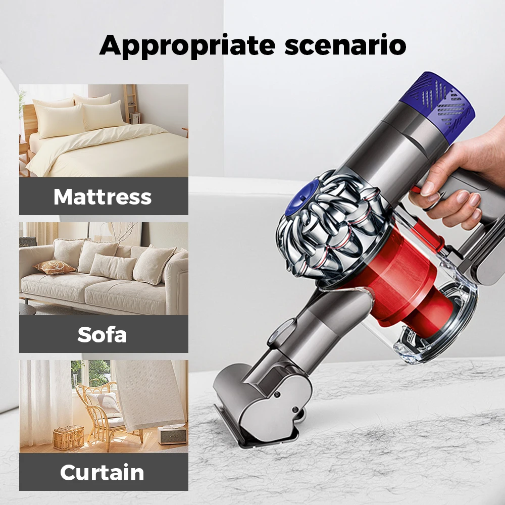 Фото Щетка для удаления пылевых клещей для пылесосов Dyson V6 V7 V8 V10 V11 V15, насадка для чистки диванов, кроватей, автомобильных сидений, матрасов, оптом. №3