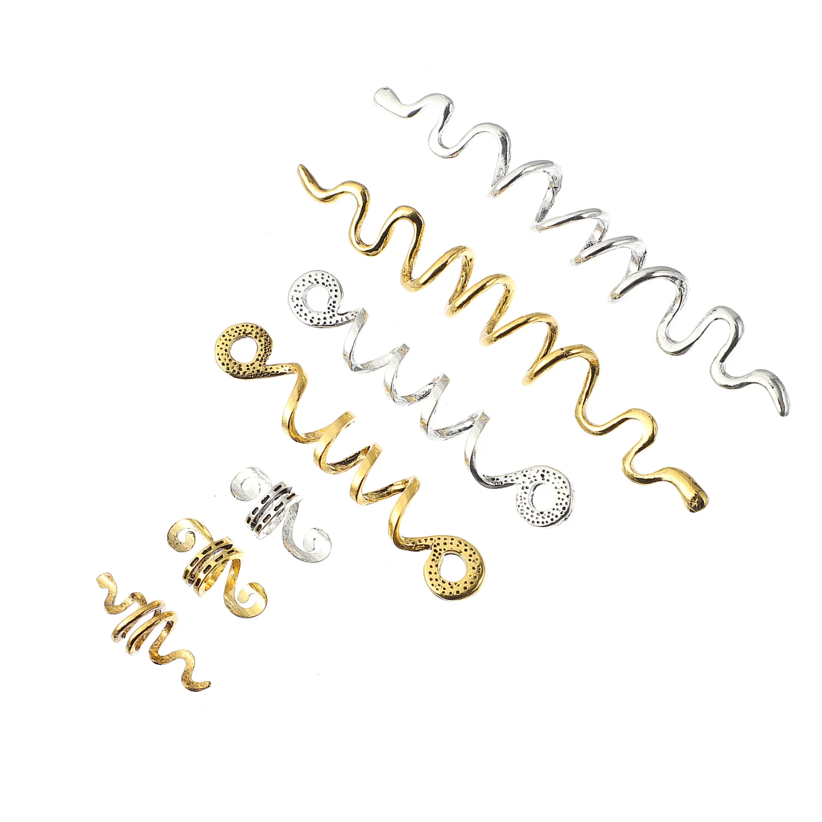 

16pcs Hair Accessories for Braids Hair Beads Spiral Hair Beads Dreadlocks Cuffs