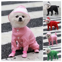 pet raincoat rain boots one piece dog waterproof clothes 4 feet tail full coverage