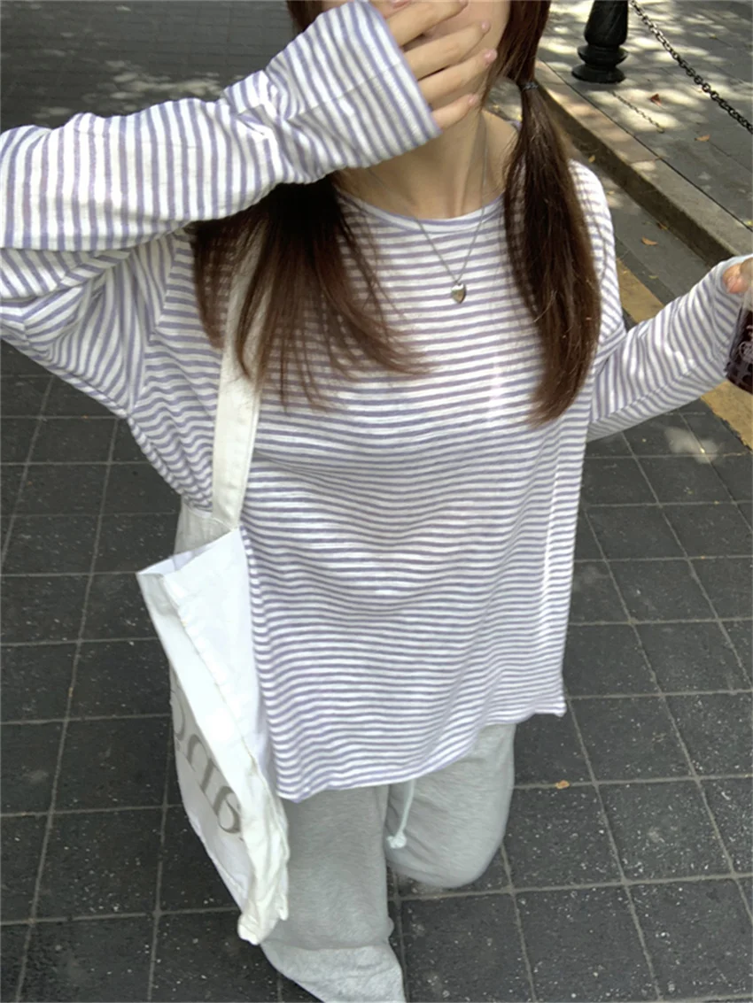 Женская свободная офисная футболка Alien Kitty Повседневная универсальная Осенняя с