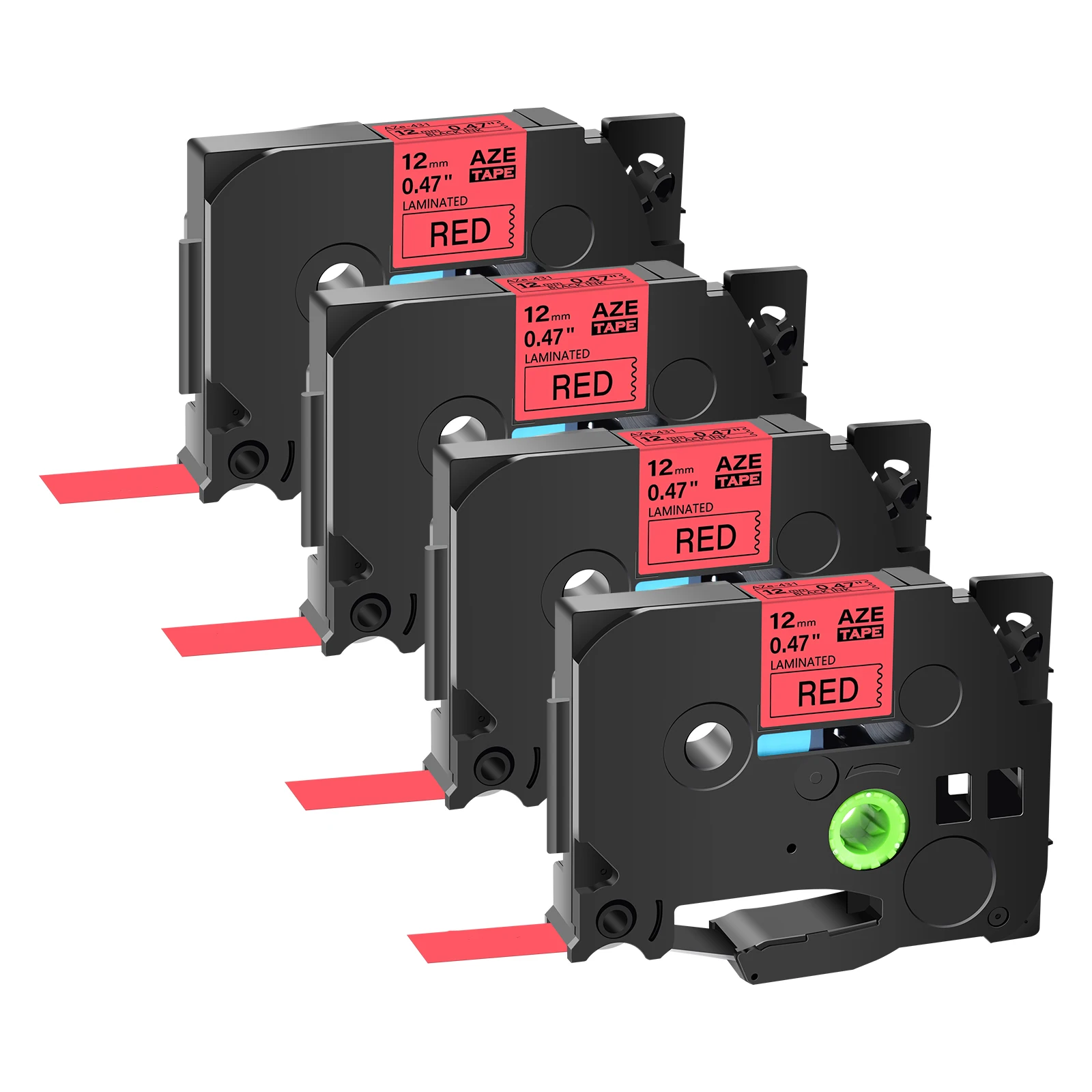 Фото 4PK, совместимая с Dymo D1 45017 S0720570, лента черный на красном 12, для LabelManager 160 210D 220P 120P, принтеры для этикеток №1