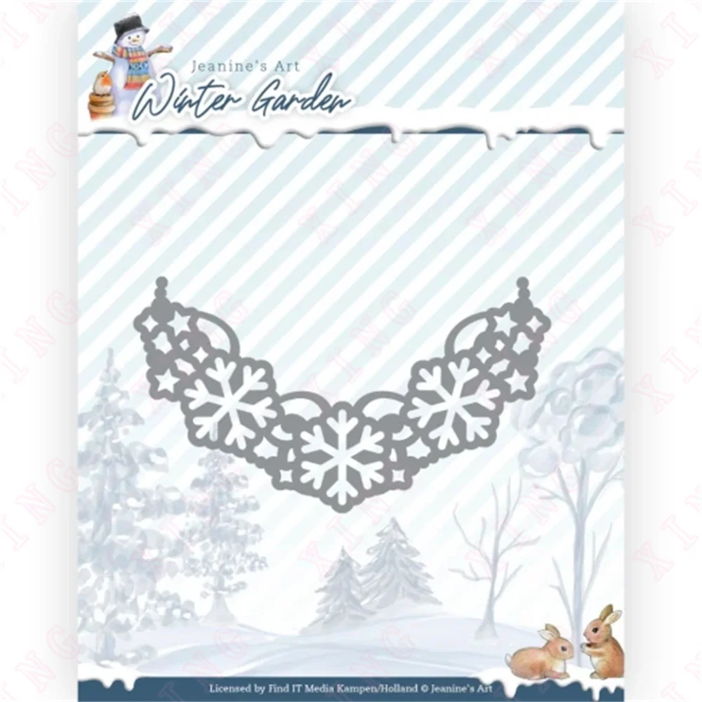 

New Metal Cutting Dies Scrapbook Diary Decoration Embossing Template Christmas Arrival Diy Handmade Craft Snowflake Corner Molds
