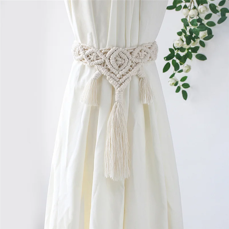 

Woven Macarme Curtains tassel Fringe Curtain Tieback Home Decoration Accessories Curtain Holdback For Living Room Bedroom Decor