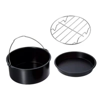 reusable non stick grill air fryer accessories baking basket grill cake basket pizza tray durable air fryer