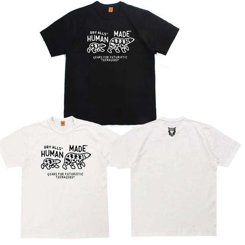 

Human Made T-shirts Men Women Summer Men's 1:1 High Quality Parent-child Polar Bear Print Tshirt Cotton Tees Short Sleeve Tops