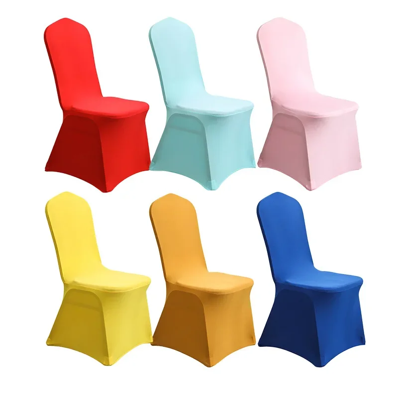 

10pcs High End Chair Covers Wedding Decoration Spandex Dining Stool Chair Seat Cover Stretch Party Hotel Home Decor Wholesale