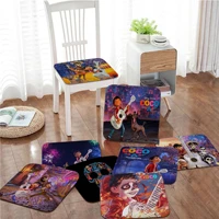 disney coco miguel rivera square seat pad household cushion soft plush chair mat winter office bar seat mat