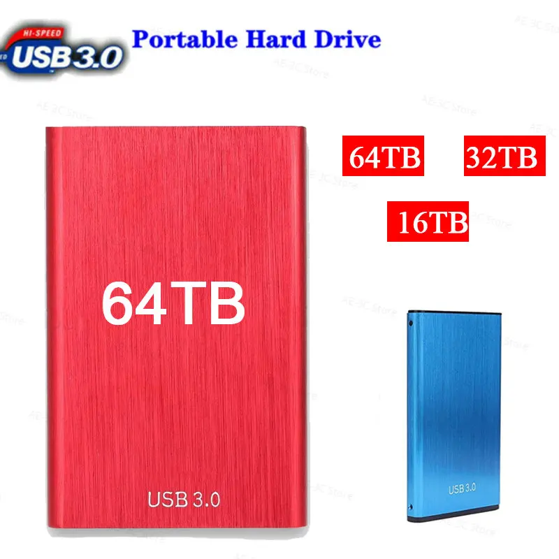 

Original Portable External Hard Drive Disks USB 3.1 64TB SSD Solid State Drives For PC Laptop Computer Storage Device