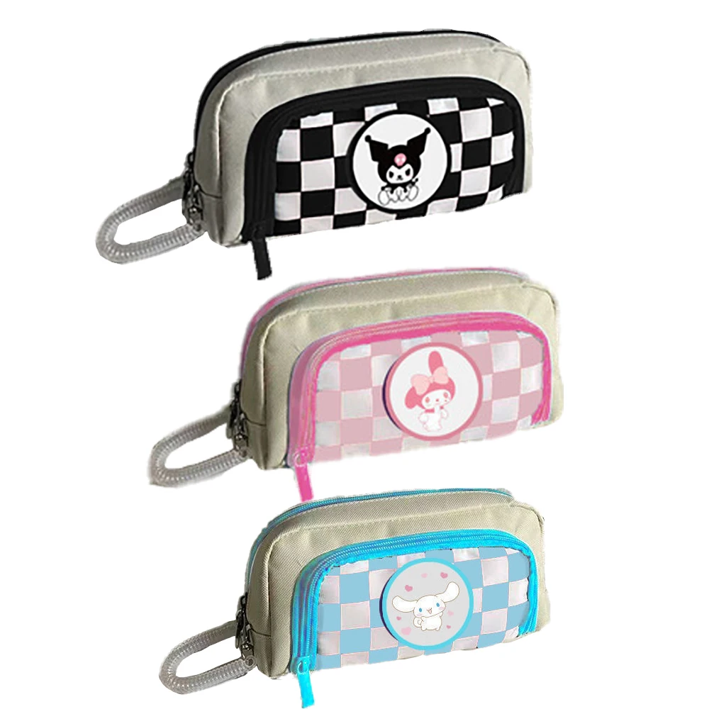 

Sanrioed Melody Kuromi Cinnamoroll Pen Bags Cartoon Large Capacity Pencil Pouch Cute Stationary Storage Zipper Bags Oxford Gifts