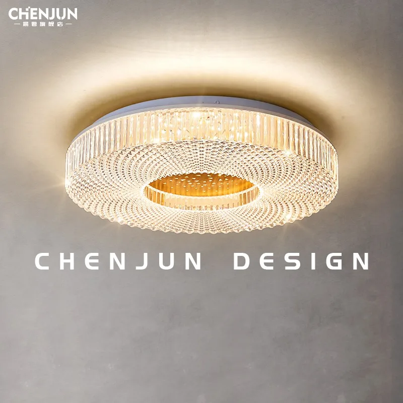 

Недорогой роскошный потолочный светильник для спальни, простой домашний модный светильник для спальни, кабинета, скандинавский теплый светодиодный круглый светильник