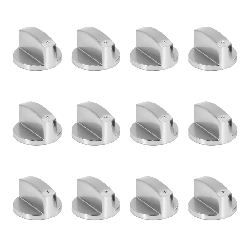 

Stoves Cooker Knobs,Oven Knob(12Pcs),6Mm Universal Silver Gas Stove Control Knobs Adaptors Oven Rotary Switch