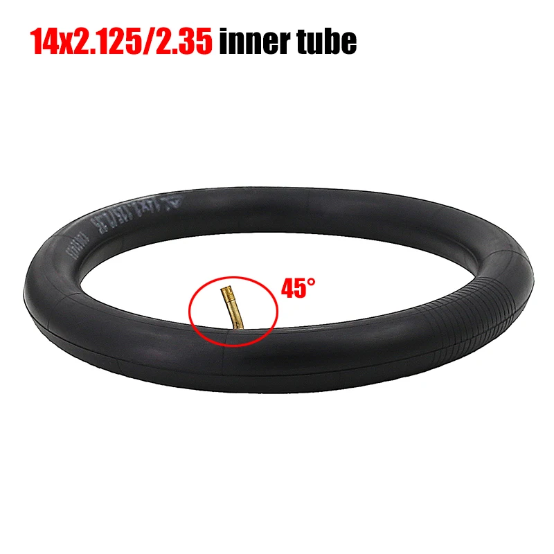 14x125/2.35 14-дюймовая внутренняя трубка с изогнутым штоком клапана для шин