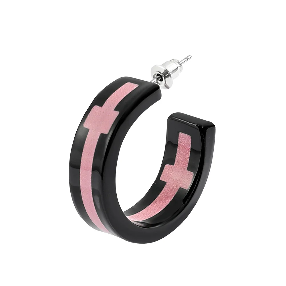 

Japanese Anime Earrings Cartoon Character Cosplay Jewelry Cross Stud Earrings C-Shape Acrylic Hoop Earrings Y2K Gothic Earring