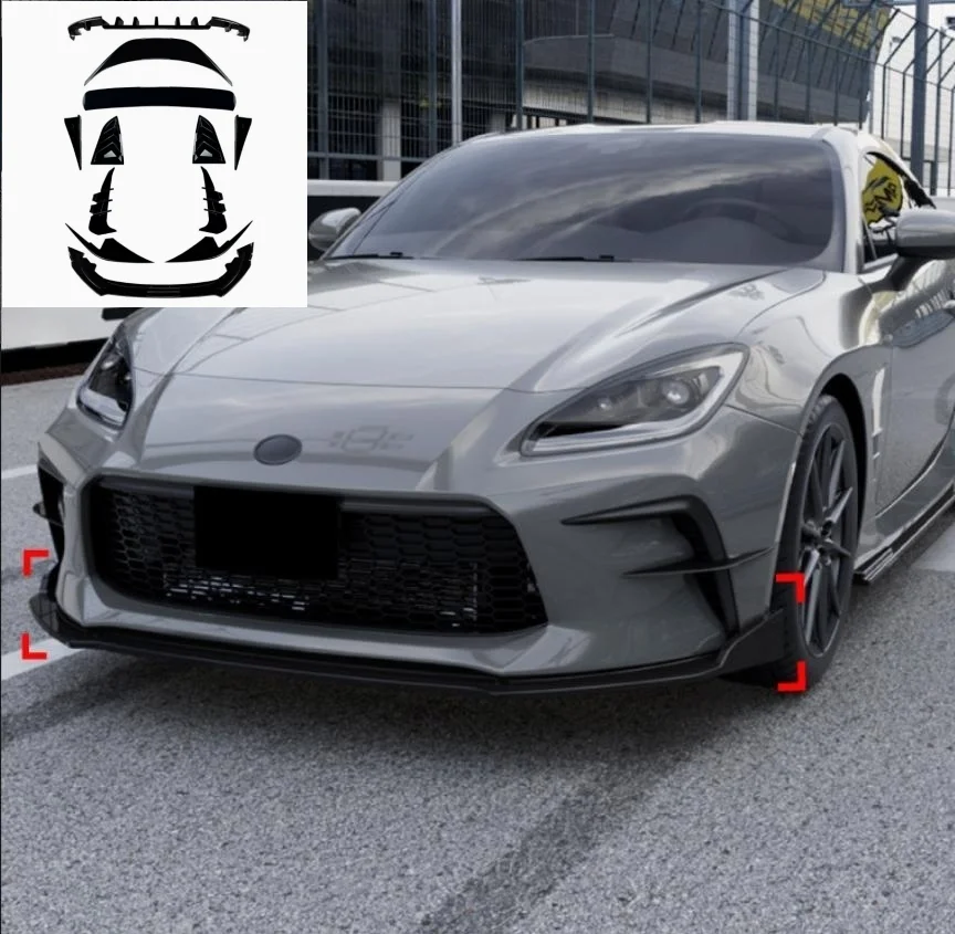 Фото Комплект обвесов для Toyota GR86 BRZ 2022-2025: передний и задний бамперы, диффузор, спойлер, боковые пороги, накладки на колесные арки. №1