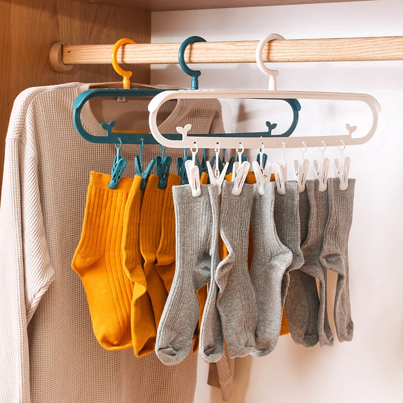 

Socks Artifact Socks Hanging Rack Clincher Socks Dormitory Household Clothes Antiskid Clothes Hanger With Clips