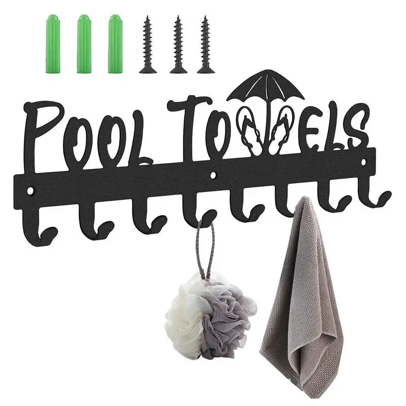 

Настенный держатель для полотенец, уникальный металлический крючок для полотенец из углеродистой стали, с защитой от царапин, многофункциональное настенное крепление для ванной комнаты