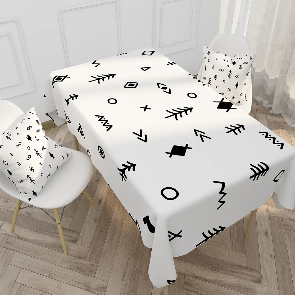 

Скатерть в скандинавском стиле, водонепроницаемая, 140x140 см