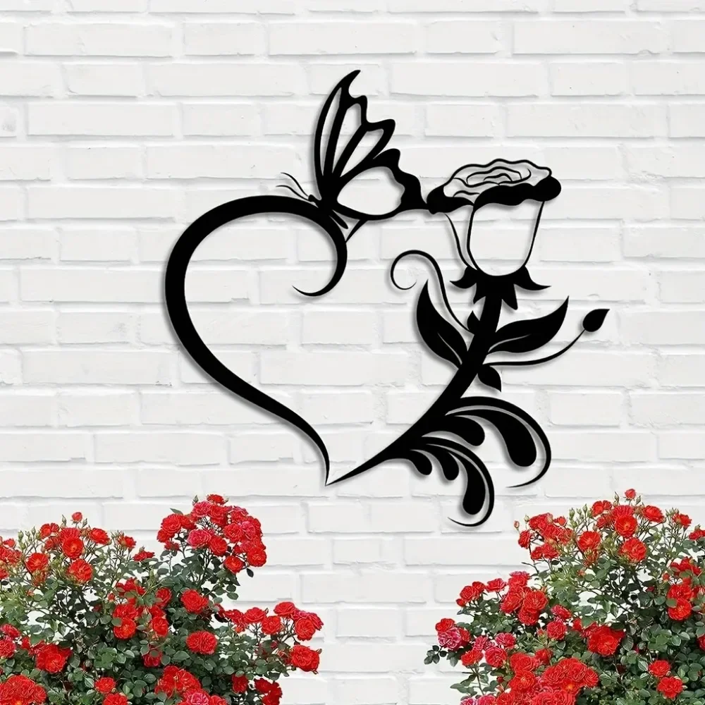 1 Шт. Уникальный Металлический Настенный Дизайн В Форме Сердца С Геометрическими