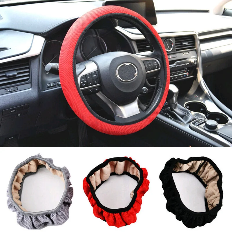 

1pcs 15''/38cm Universal Elastic Car Steering Wheel Cover Non Slip Auto Accessories